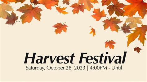 Harvest Festival | Phillip Grove Baptist Church