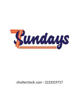 Logo Seven Sundays Word Stock Vector (Royalty Free) 2223319717 ...