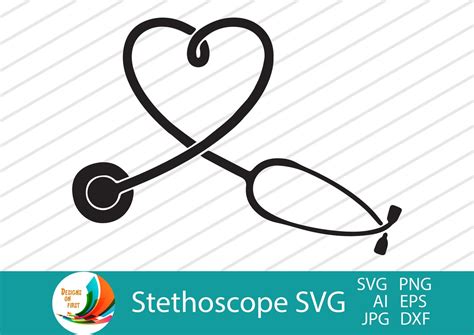 Estetoscopio Svg Nurse Svg Stethoscope Clip Art Cricut Etsy Espa A