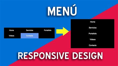 Cómo hacer un menú responsive CSS Responsive Design YouTube