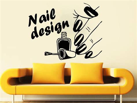 Nail Salon Wall Decal Manicure Pedicure Window Sticker Nail Etsy