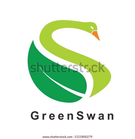 Green Swan Logo Design Vector Stock Vector Royalty Free 1521800279