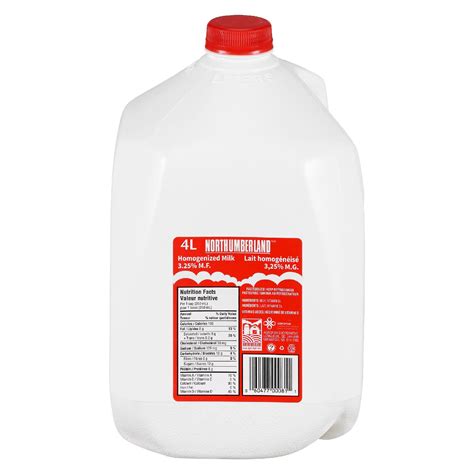 4L NORTHUMBERLAND MILK 3.25% JUG | Agropur Solutions