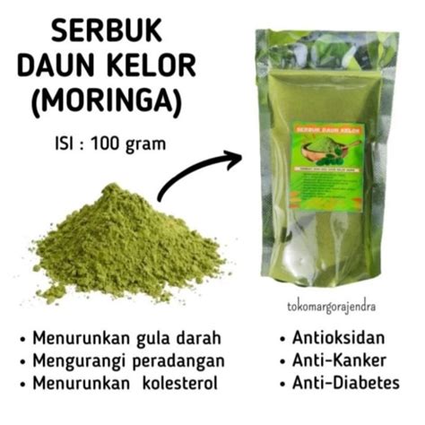 Jual BUBUK SERBUK DAUN KELOR MORINGA 100 GRAM ORIGINAL UTK KESEHATAN