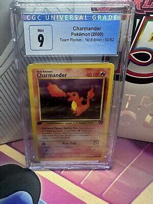 Pok Mon Tcg Charmander Team Rocket St Edition Cgc Ebay