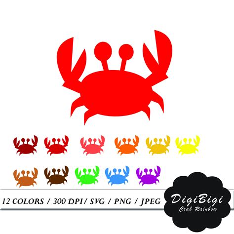 Crab Clipart Crabs Svg Crab Planner Stickers Svg Crab Stickers Crab