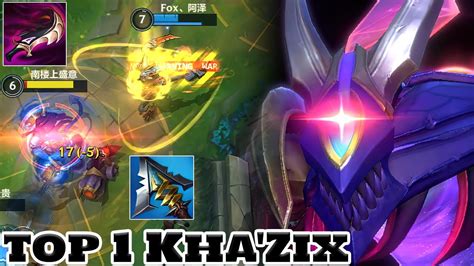 Wild Rift Khazix Top 1 Khazix Gameplay Rank Season 6 Youtube