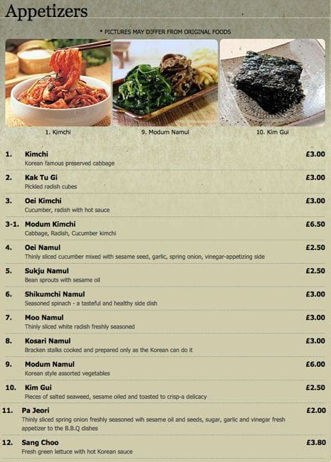 Arirang Korean Restaurant Menu - Zomato UK