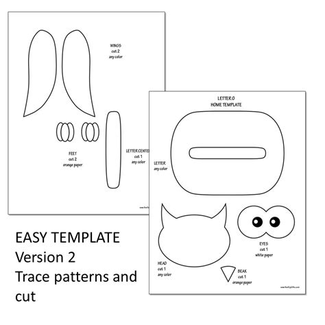 Letter O Craft - O is for Owl- Uppercase Letter O – Non-Toy Gifts