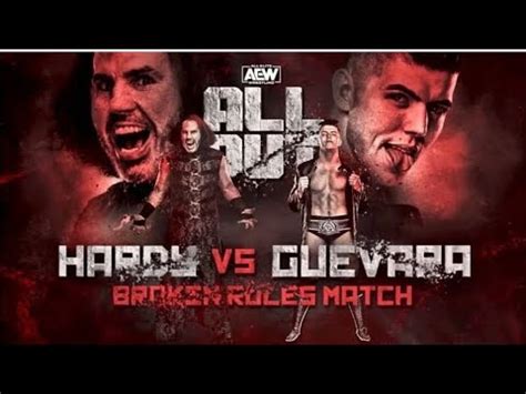 Matt Hardy Vs Sammy Guevara Aew All Out Youtube