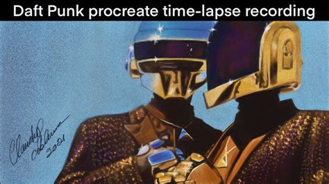 Daft Punk Procreate Time Lapse Recording Youtube