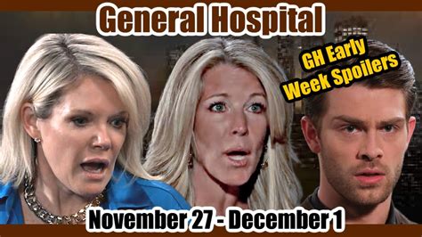 General Hospital Early Weekly Spoilers Nov To Dec Alarm Bells