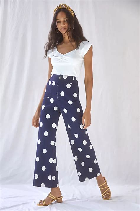 Maeve Colette Cropped Wide Leg Pants Anthropologie