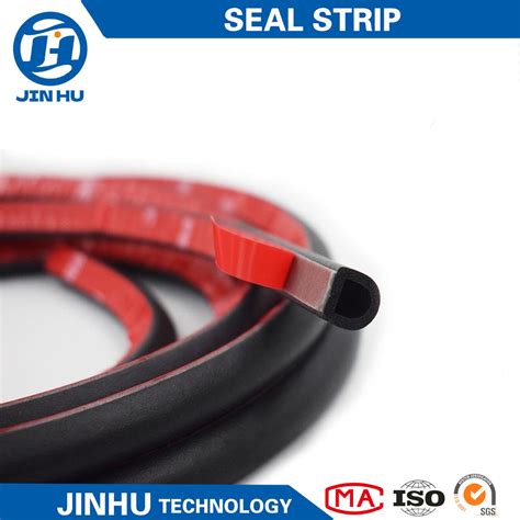 Jinhu Wooden Door And Window Rubber Seal Strip D Shape Silicone Trim Edge Epdm Silicone Profile