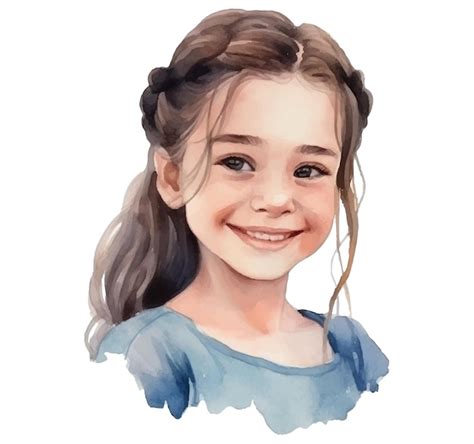 Kinder Aquarell Illustration Premium Vektor