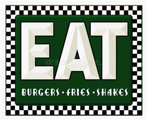 Vintage Metal Sign Burgers Stock Illustrations 38 Vintage Metal Sign Burgers Stock