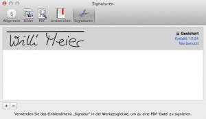 Signatur Am Mac Erstellen