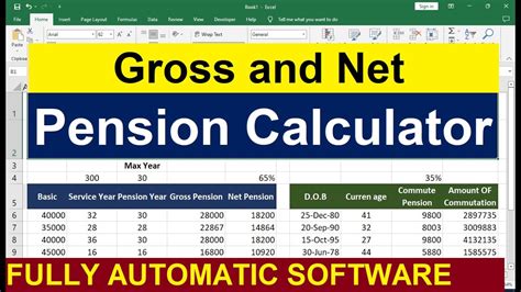 How To Calculate Pension In Excel Youtube