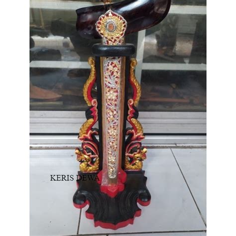 Jual Jagrak Stand Duduk Tempat Pajangan Keris Isi Ukir Naga Kembar