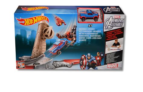 Hot Wheels Marvel 'Avengers Flight Strike' Track Set Toy 0887961034509