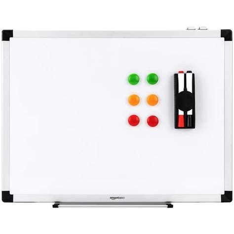 Tableau Blanc Magnétique Avec Cadre En Aluminium Et Porte Marqueurs Effaçable à Sec 60 Cm X 45