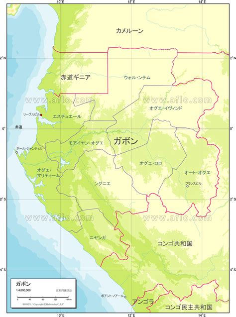 ガボン 地勢図 ベクター地図素材のダウンロード販売 アフロモール