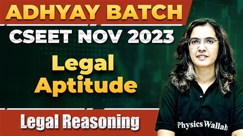 Legal Reasoning Legal Aptitude For CSEET CSEET Nov 2023 YouTube