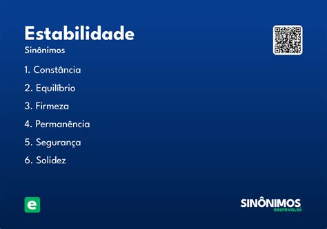O Que Significa Estabilidade - Estabilidade - Significado e Sinônimo - escreva.ai