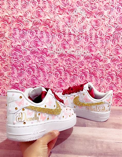 Quinceñera Airforce1 Shoes Quince Shoes Zapatos De Quinceñeras Etsy