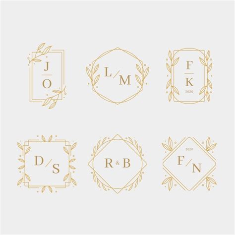 Dise O Elegante De Monogramas De Boda Vector Gratis