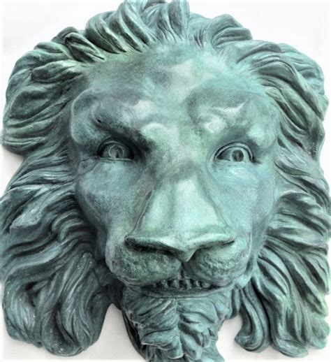 Lions Head Wall Sculpture Statue Style Original Wildlife Etsy