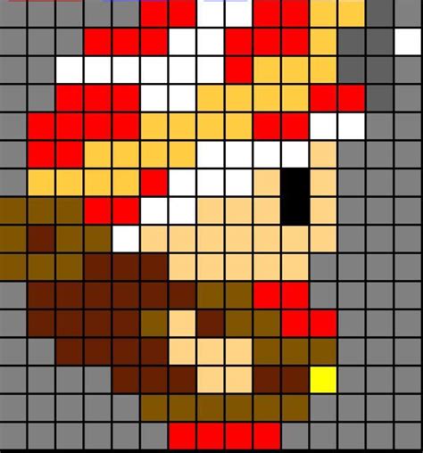 Toad Pixel Art Grid