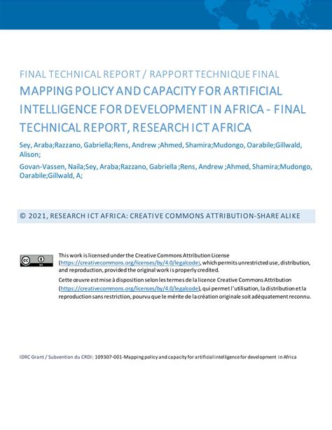 Mapping Policy And Capacity For Artificial Intelligence For Development