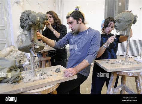 Milan (Italy), the Brera Academy of Fine Arts, sculpture workshop Stock ...