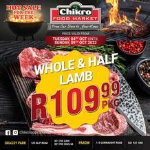 Chikro Food Market Grassy Park Parow Whole Half Lamb 4 October