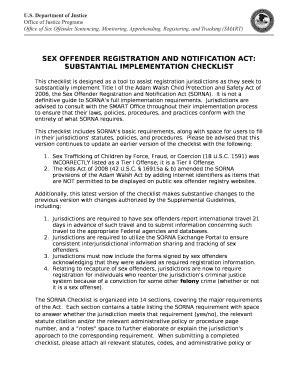 SEX OFFENDER REGISTRATION AND NOTIFICATION ACT Doc Template PdfFiller