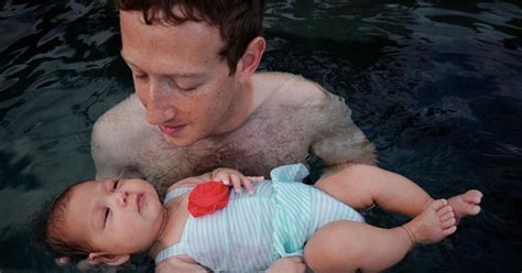 Mark Zuckerberg Takes Daughter Max For First Swim Photo Us Weekly