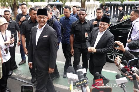 Tiga Paslon Tiba Di Acara Deklarasi Kampanye Pemilu Damai 2024 Antara