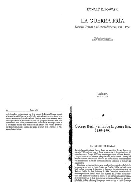 Powaski Ronald La Guerra Fría Estados Unidos Y La Unión Soviética 1917 1991 1 Pdf