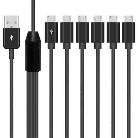 Poyiccot Micro Usb Splitter Cable 6 In 1 Micro Usb Charger Cable Micro Usb Multi Charging