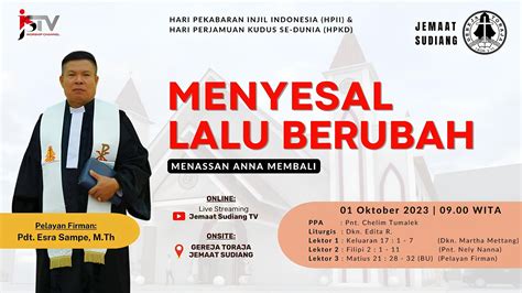 🔴[live] Ibadah Hari Minggu Gereja Toraja Jemaat Sudiang 01 10 2023