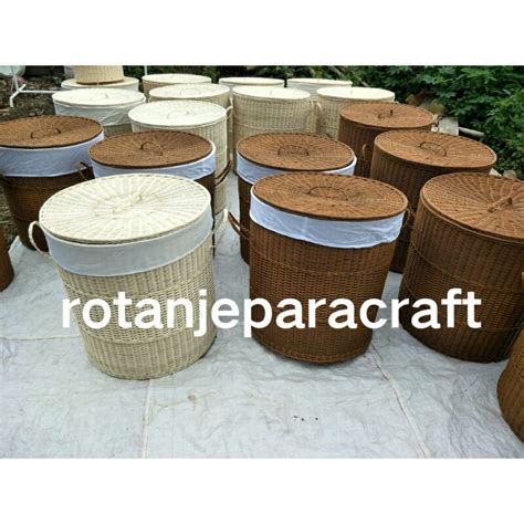 Jual Keranjang Loundry Rotan Rattanloundry Keranjang Baju Kotor Tempat