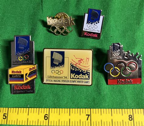 Five Lillehammer Olympic Games Kodak Pins Ebay