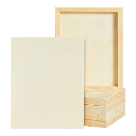 Canvas Paintable Surface Art Set Pack Unfinished Wood Boards X