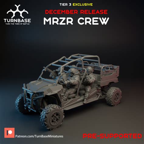 3D Printable TurnBase Miniatures Wargames MRZR Set By TurnBase