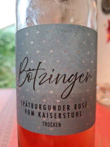 Bötzinger Spätburgunder Rosé Vom Kaiserstuhl Trocken Vivino US