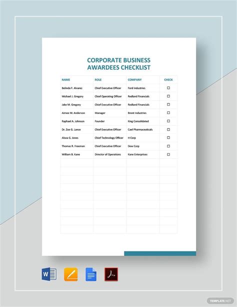 Free Business Checklist Templates Editable And Printable