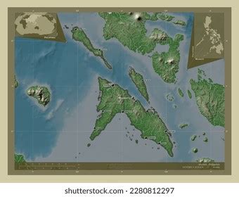 Masbate Province Philippines Elevation Map Colored Stock Illustration ...