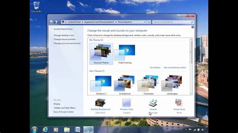 How To Set A Theme And Screen Saver In Windows 7 Youtube