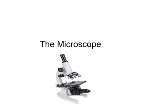 microscope basics parts magnification cell theory